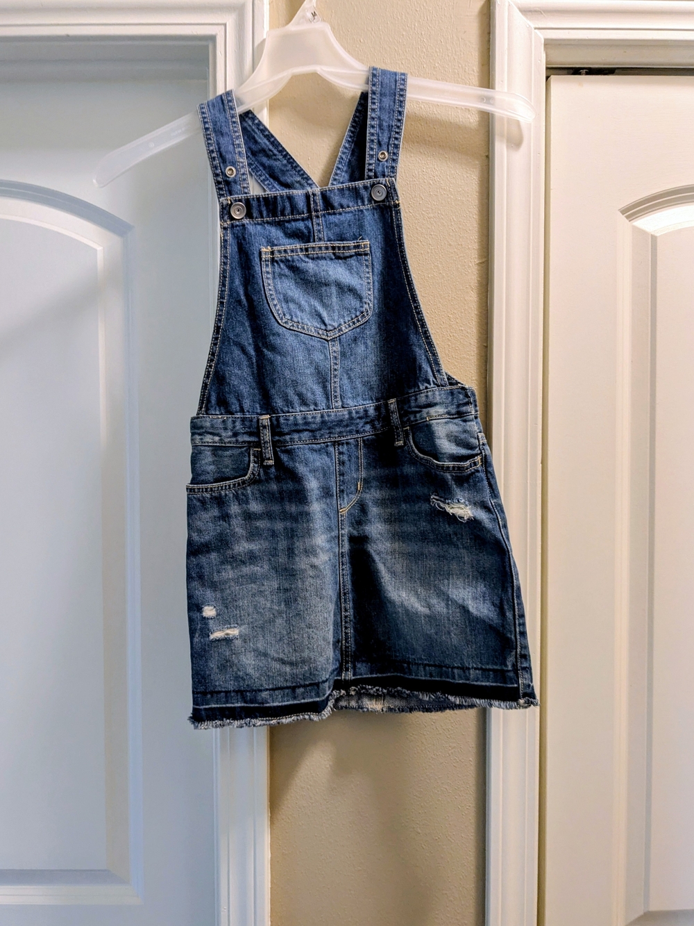 NWT Children's Place Girls Distressed Denim Overall Jumper